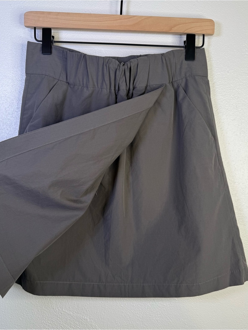 Lands End Canvas Faux Wrap Utility Skirt Curved Hem 100% Cotton Women's Size 0 - Picture 4 of 14